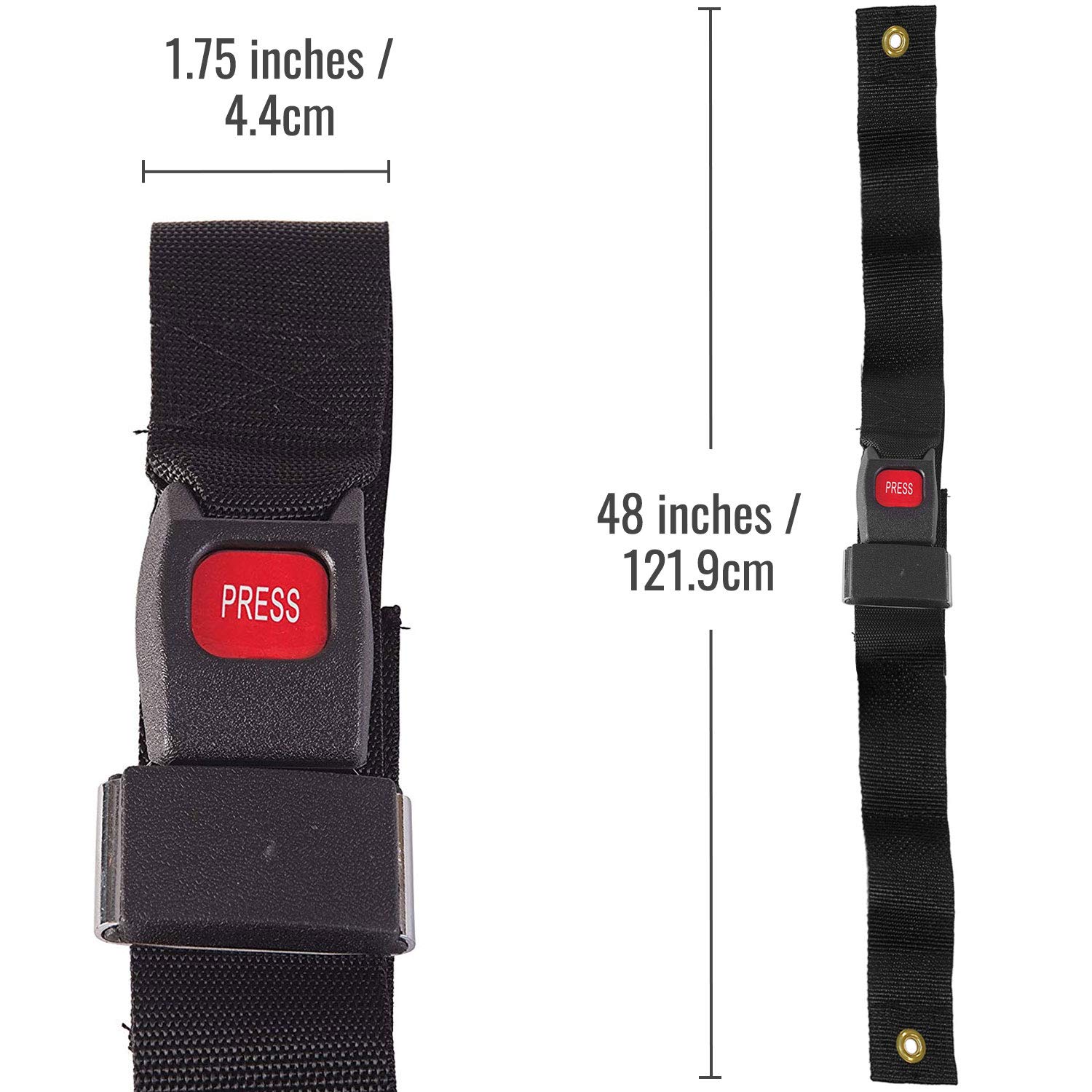 DMI Wheelchair Seat Belt and Safety Harness, Easy Install, 45 Inches long and 1.75 Inches Thick, Adjusts to 41 Inches, Black (Pack of 1) - Image 6