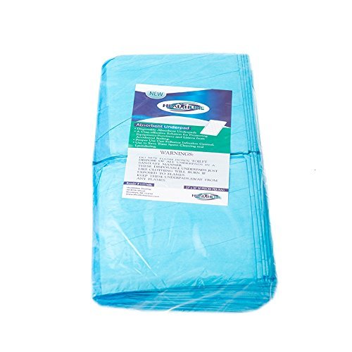 Healthline Chux Chucks Pads Disposable Underpads 23 x 36, Blue Chux Chucks Pads - Waterproof Absorbent Disposable Bed Pads for Adults Children Pets, Large Size, Blue, 23x36 Inch, Count 150/Pack - Image 3