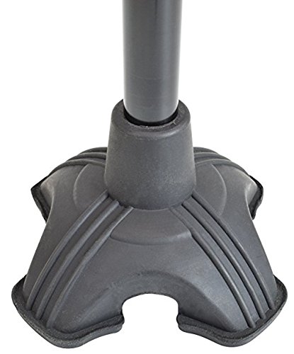 HEALTHLINE Self Standing Quad Support Cane Tip, Quadruple Replacement Rubber Cane Tips for Canes and Walking Sticks With Feet, Walking Stick Accessories, Black - Image 3