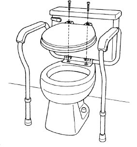 HEALTHLINE Toilet Safety Frame, Bathroom Safety Rail with Toilet Seat Assist Handrail Grab Bar, Medical Supply for Elderly, Adjustable Legs and Arm - Image 3