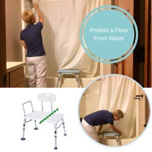 HEALTHLINE Tub Transfer Bench, Lightweight Medical Bath and Shower Chair with Back, Non-Slip Seat, Transfer Bench for Elderly and Disabled, Medical Bath Shower Chair, Adjustable Height, White - Image 8