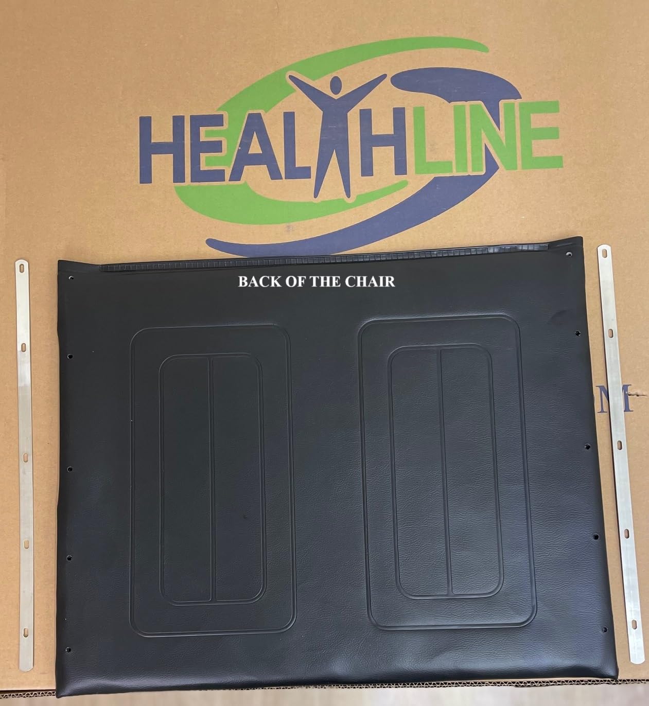 HEALTHLINE Universal Wheelchair Seat Upholstery Vinyl, Padded Wheelchair Replacement Seat Cover, Seat Cushion Fits Most Wheelchairs, Black (24 x 18) Trading - Image 3