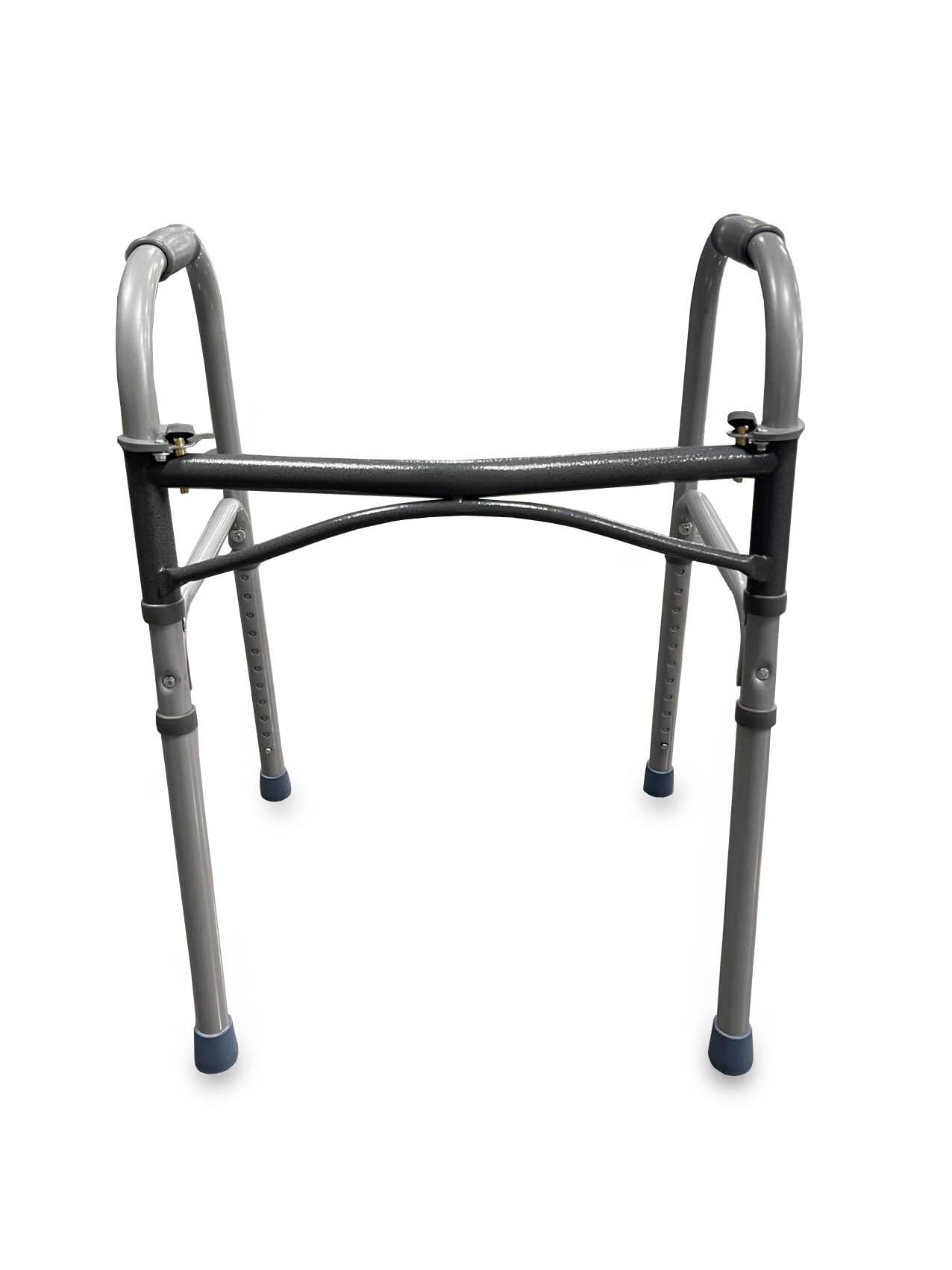 HEALTHLINE Walker Folding Deluxe 2 Button Without Wheels, Lightweight Foldable Mobility Walker No Wheels for Adult Seniors Disabled, Adjustable Height for Short, Average and Tall People - Image 3