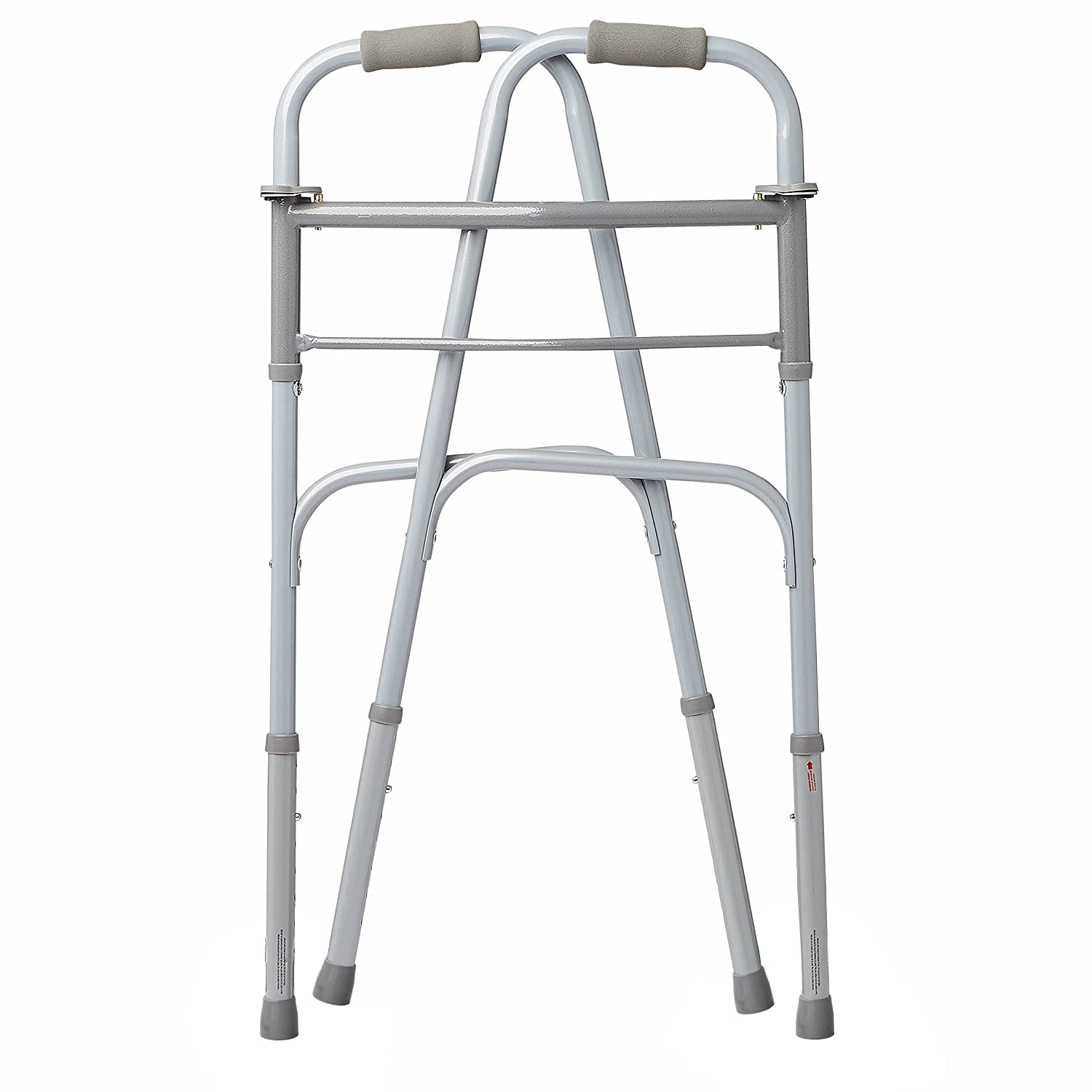 HEALTHLINE Walker Folding Deluxe 2 Button Without Wheels, Lightweight Foldable Mobility Walker No Wheels for Adult Seniors Disabled, Adjustable Height for Short, Average and Tall People - Image 4