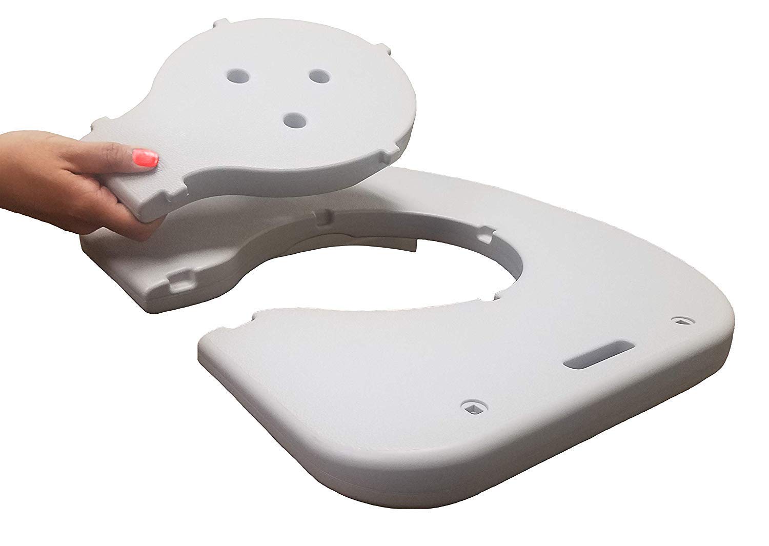 Transfer Bench Sliding with Cut Out Adjustable Height Legs,Include Seat Belt Lightweight Plastic Benches for Bath Tub and Shower with Back Non-Slip Seat - Image 5